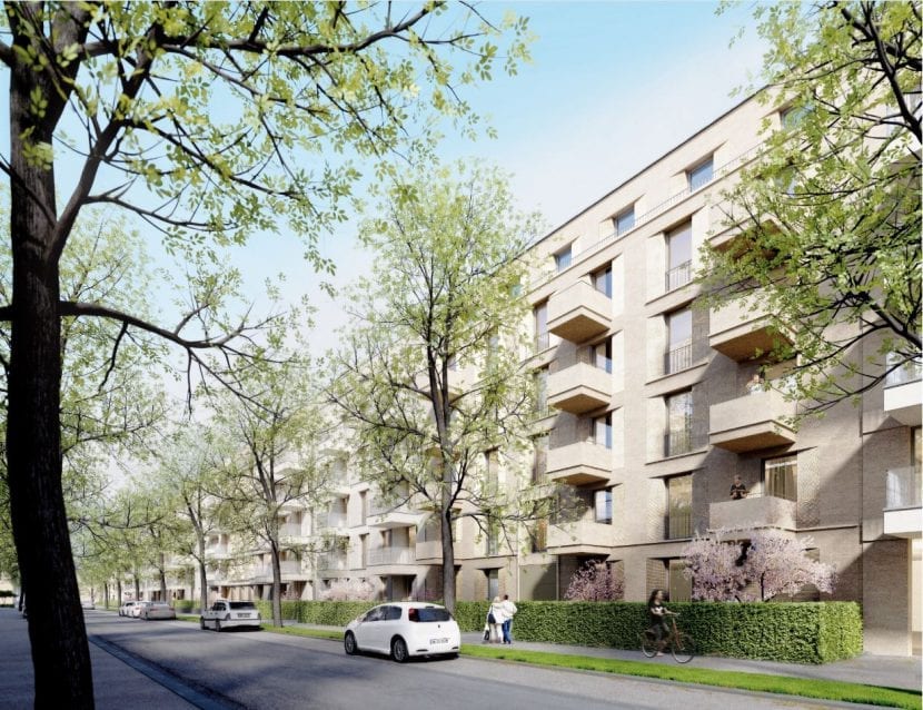 GESOBAU-Wohnungsbauprojekt Mendelstraße in Berlin-Pankow (Visualisierung: BE Berlin GmbH)