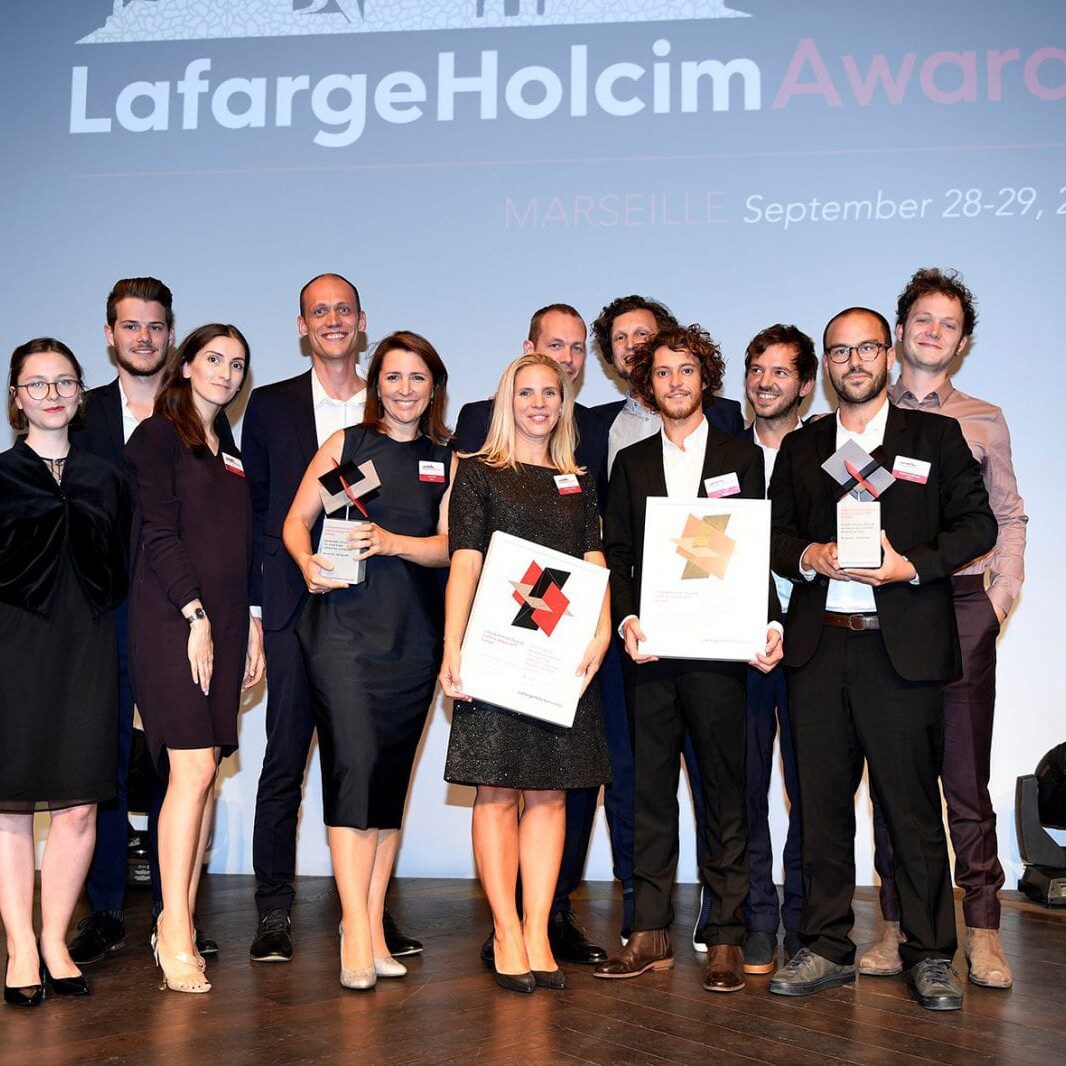 TETRA architecten und BC architects and studies aus Brüssel, bei der Preisverleihung des LafargeHolcim Award 2017 (Region Europa); Foto: LafargeHolcim