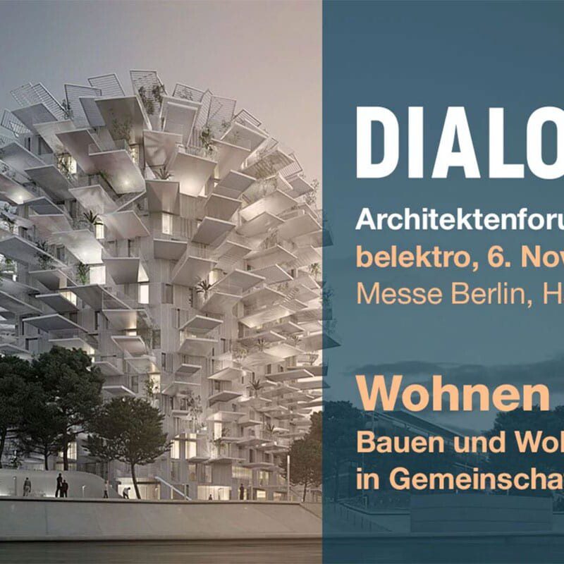 Architektenforum „DH4 - DIALOG HOCH 4“ im Rahmen der Fachmesse belektro (Abbildung: Messe Berlin / german-architects)