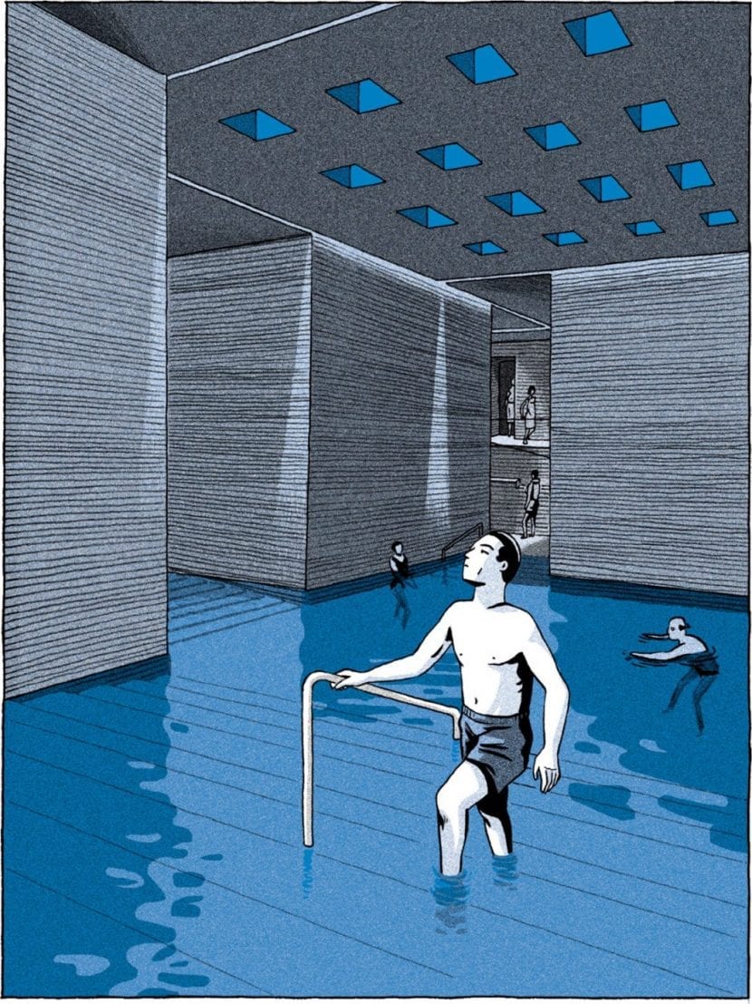 Therme Vals (Abbildung aus "Der Magnet" von Lucas Harari, Edition Moderne)