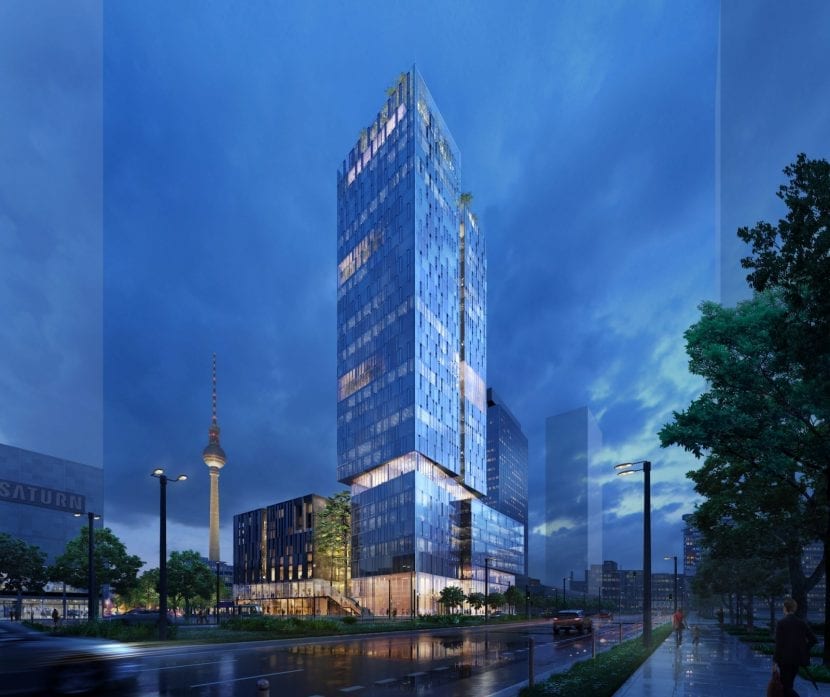 Wettbewerb Hochhaus Alexanderplatz (Rendering: Jean-Paul Viguier et Associés, Paris)