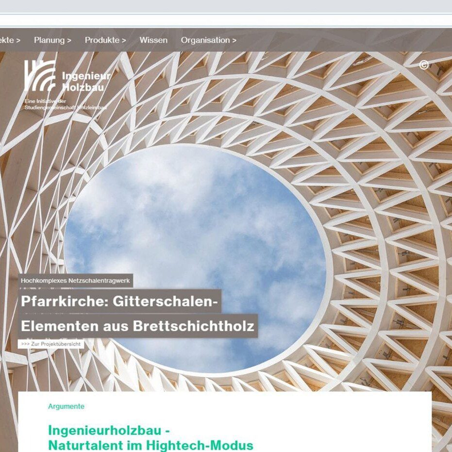 Screenshot: Pfarrkirche auf ingenieurholzbau.de (Foto: Martin Granacher)