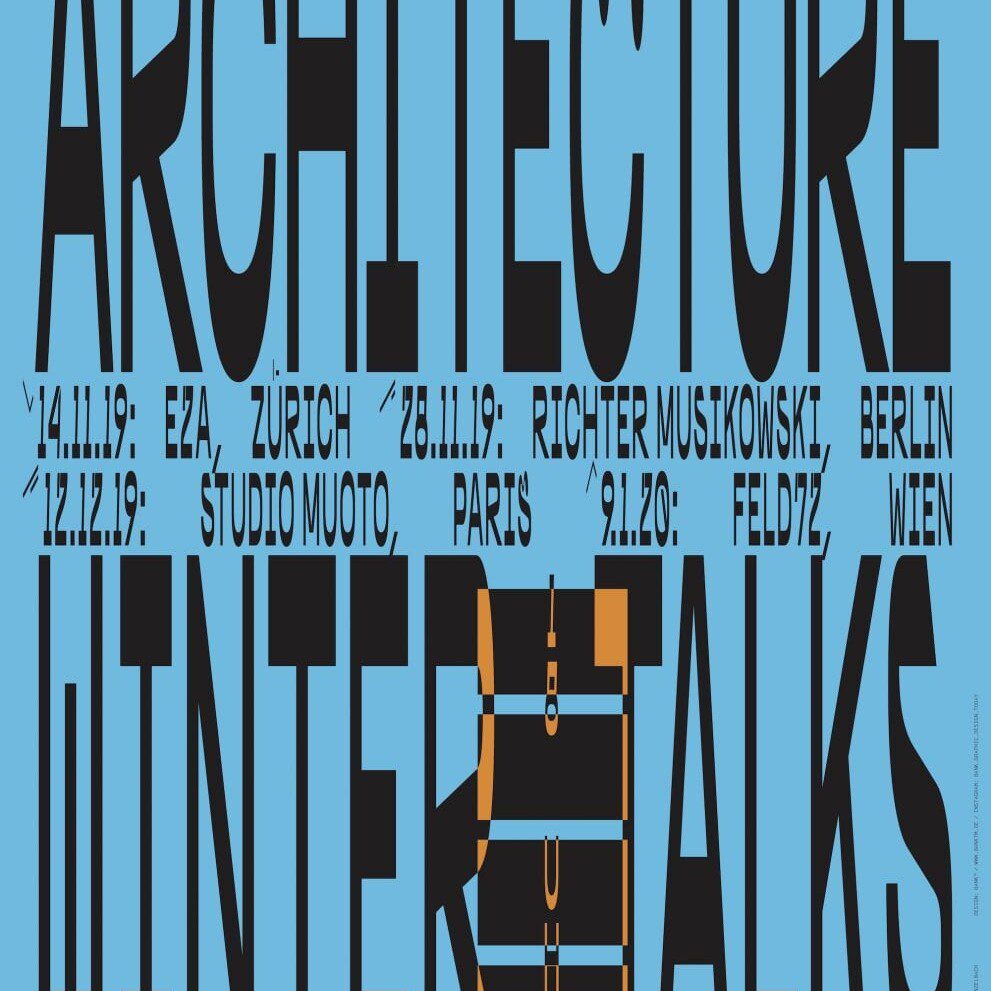 Architecture Winter Talks 2019/20: Vortragsreihe des Fachbereichs Architektur an der Bochum University of Applied Sciences (Grafik: Hochschule Bochum / FB Architektur)