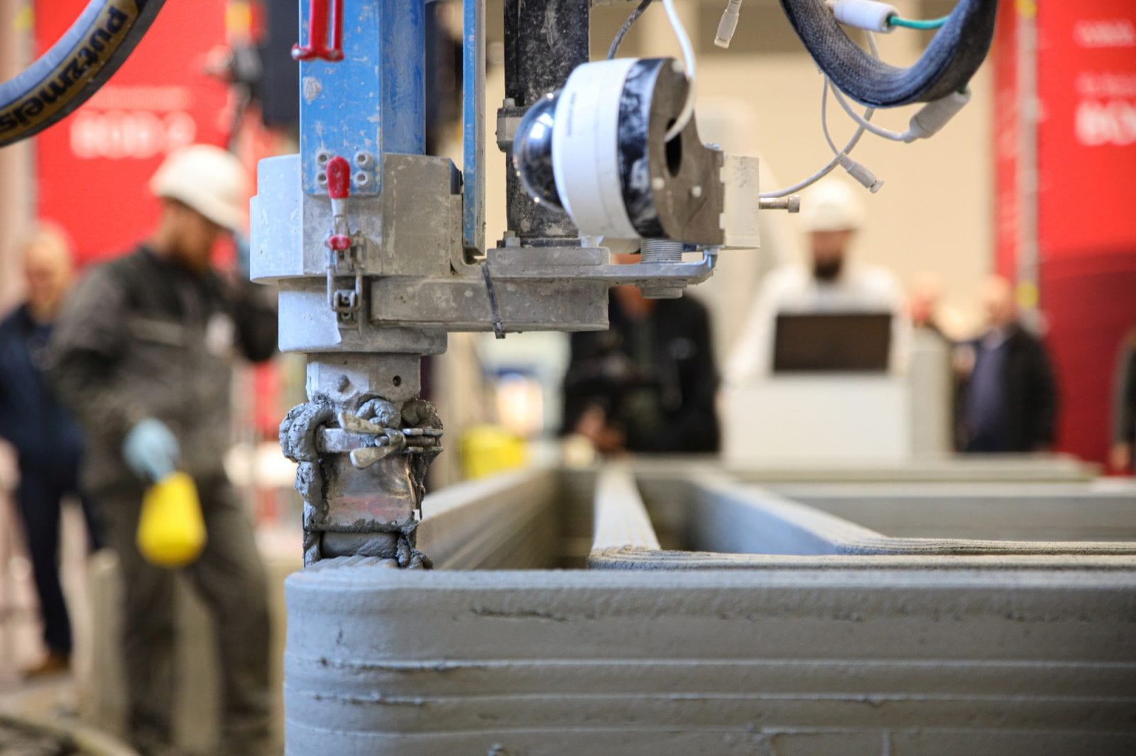 3D-Betondruck am Stand von PERI in Halle 3.2 auf der baute 2020 (Foto: Messe Berlin)