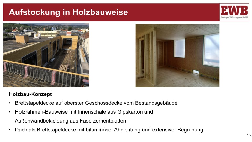 Aufstockung und Sanierung von EWB-Mehrfamilienhäusern in der Weilstraße, Esslingen-Pliensauvorstadt (Fotos: lpundh Architekten)