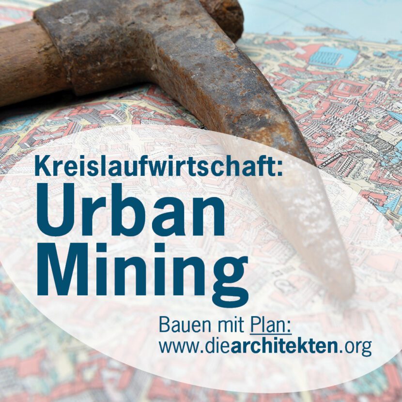 "Kreislaufwirtschaft: Urban Mining" hiess die erste Folge des neuen Podcasts der AKRP (Grafik: Architektenkammer Rheinland-Pfalz)