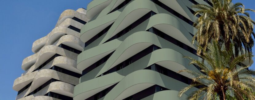 Fassade mit Renolit-Fassadenfolie – Deep Ocean Level – RENOLIT Colour Road 2022/23
