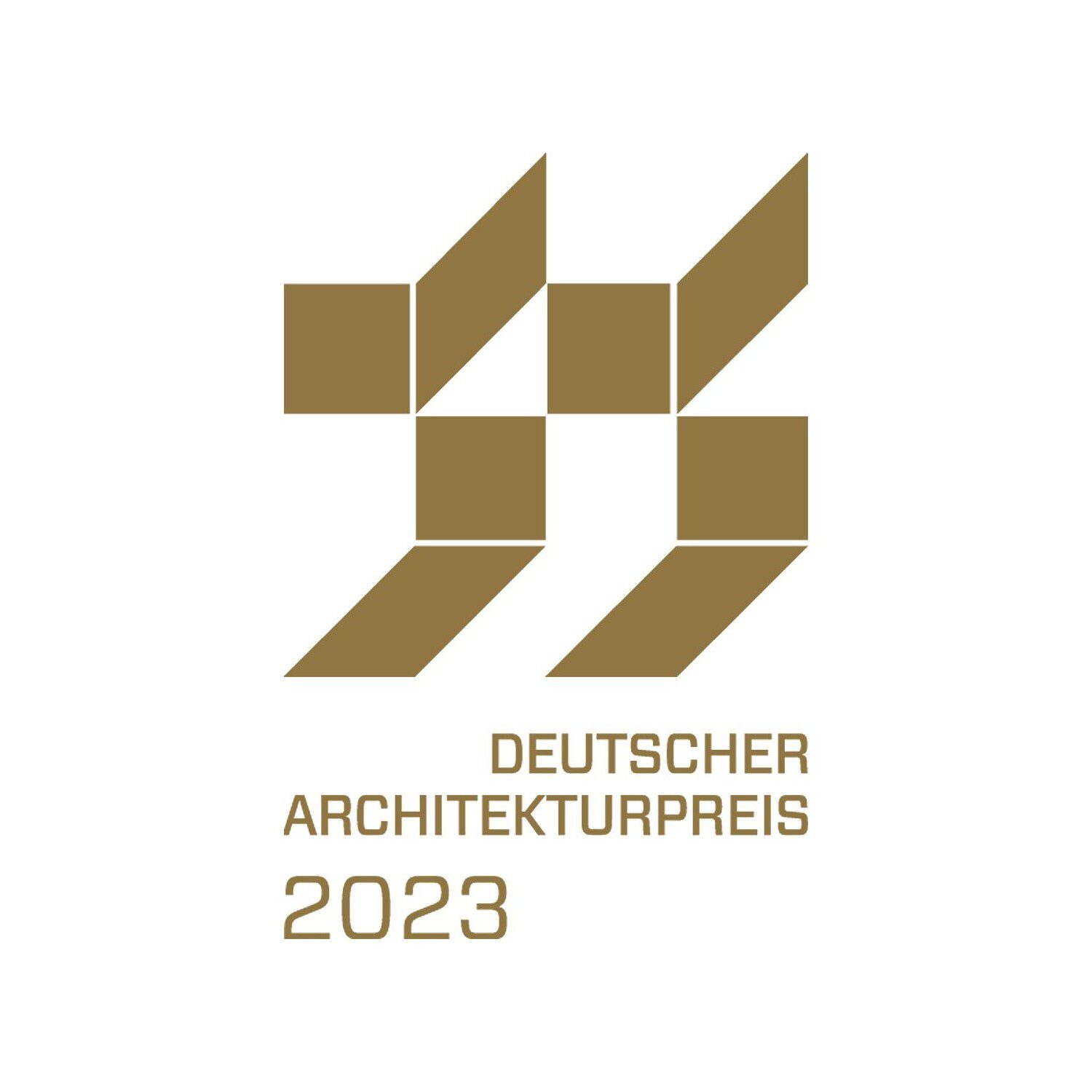 Das Logo des Deutschen Architekturpreis' 2023 (Grafik: Bundesbauministerium / BMWSB und Bundesarchitektenkammer / BAK)
