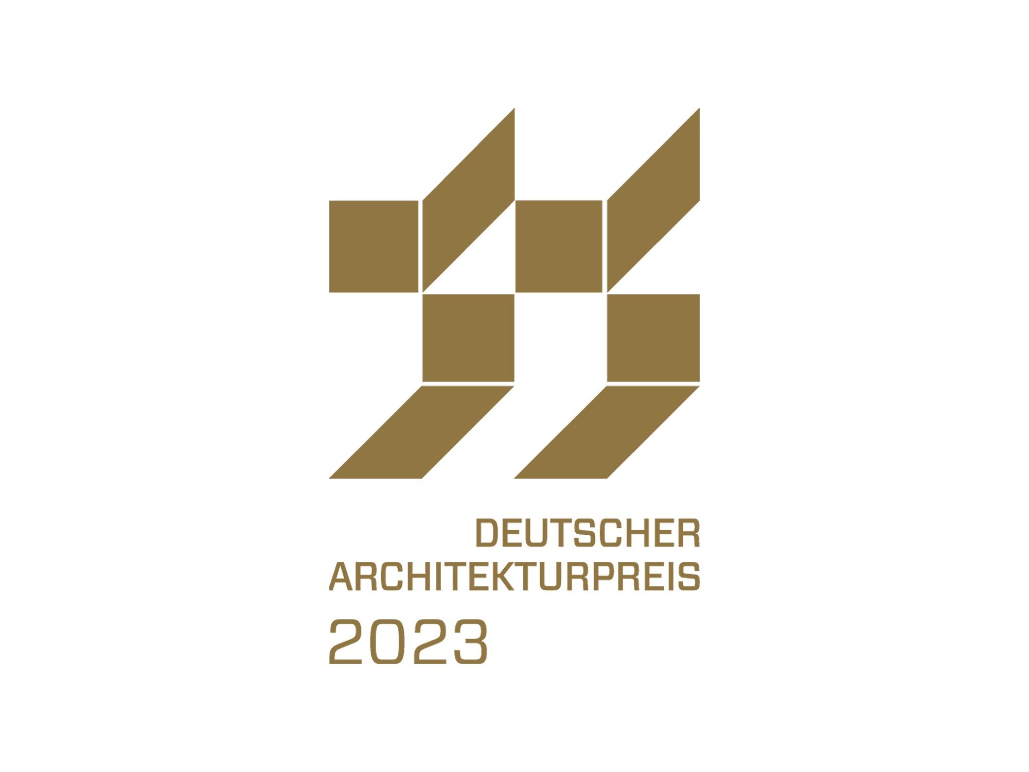 Das Logo des Deutschen Architekturpreis' 2023 (Grafik: Bundesbauministerium / BMWSB und Bundesarchitektenkammer / BAK)