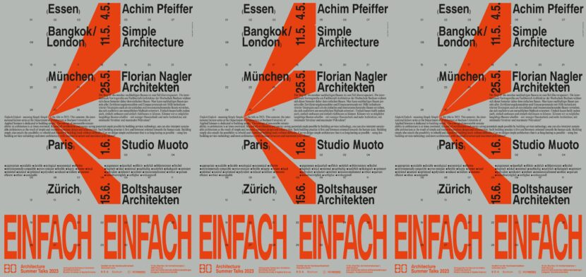 Architecture Summer Talks 2023: EINFACH EINFACH (Grafik: @bank_graphic_design_today)