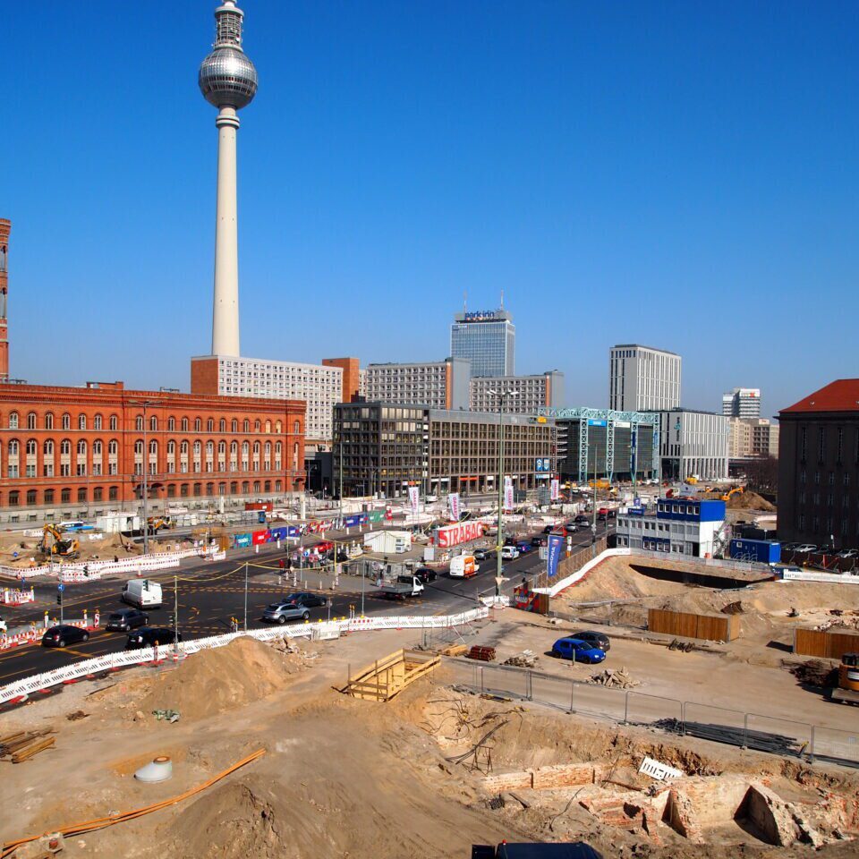 Baustellen am Molkenmarkt im Herzen der historischen Mitte Berlins (Foto: Matthias Grünzig)