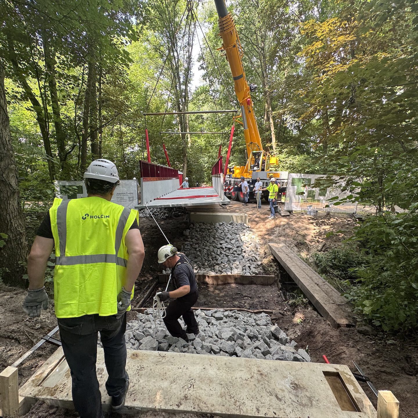 Pilotprojekt für nachhaltigen Brückenbau in Oldenburg: Modulbrücke mit vorgespanntem Carbonbeton (Foto: Sascha Stüber)